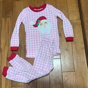 Pink and Red Santa Kids Pajamas